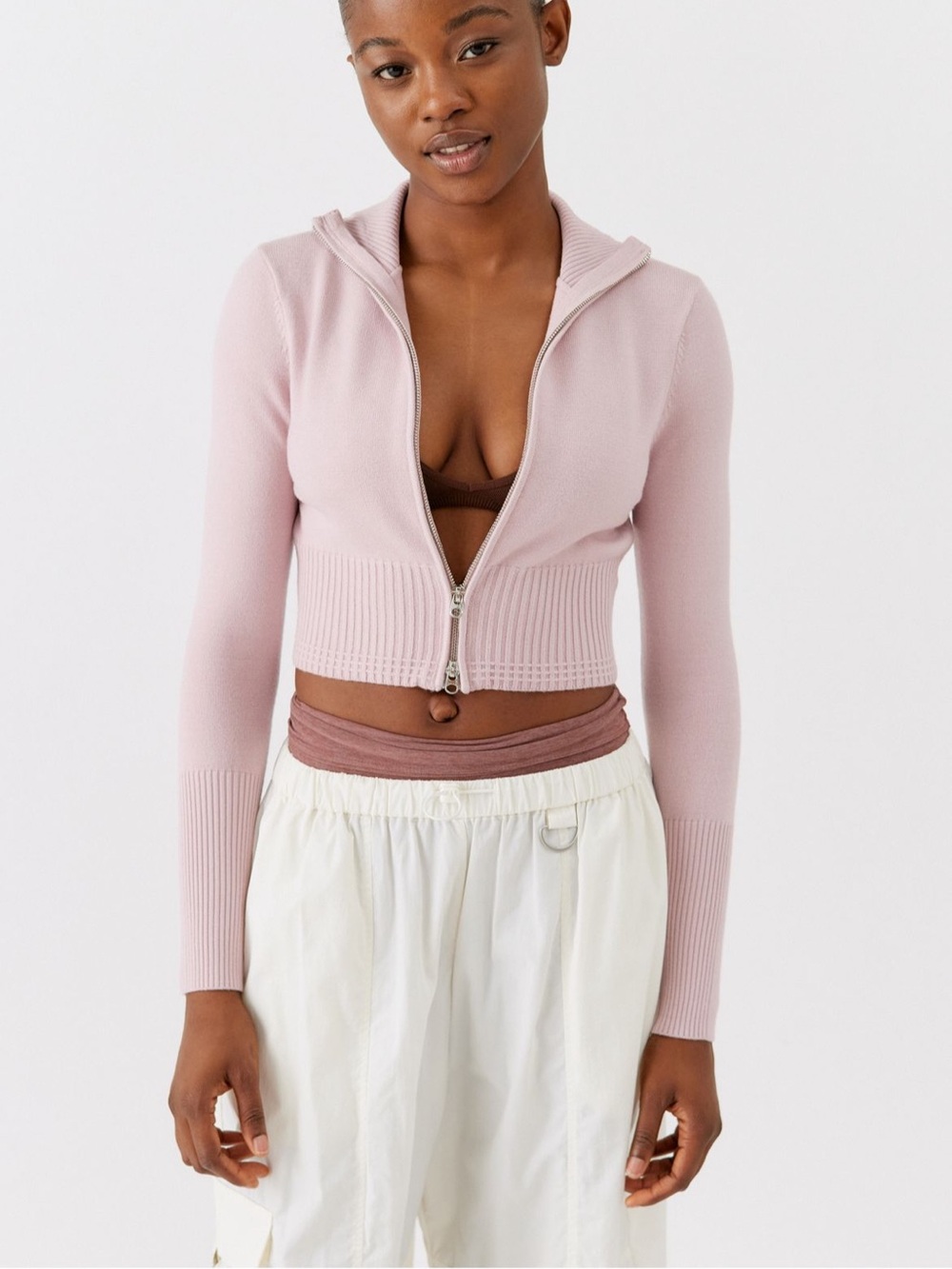 UO Everleigh Two-Way Zip-Up Cartigan